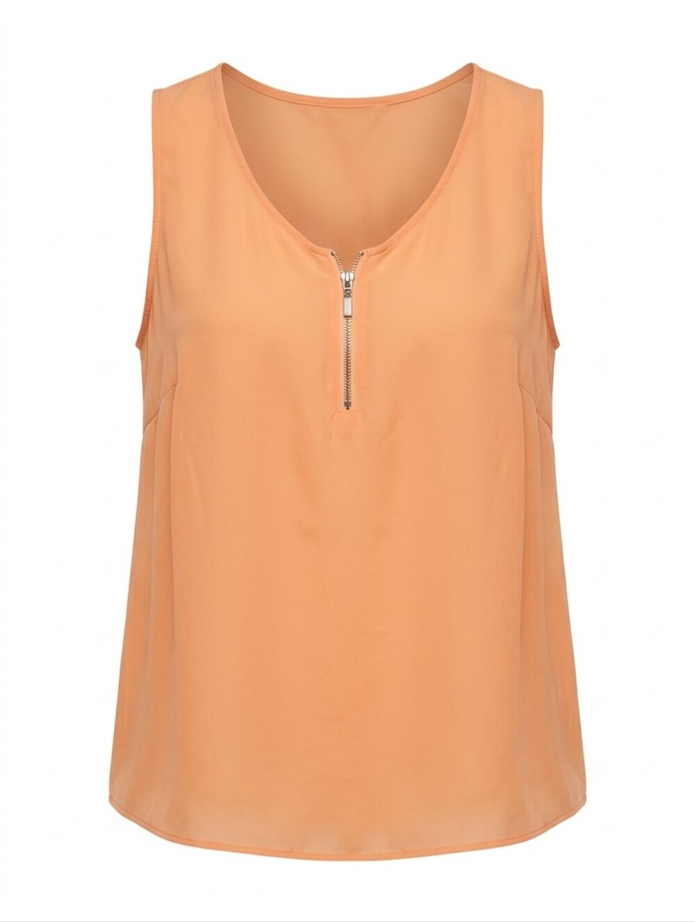 In Every Story | Peach Tank With Zipper Detail